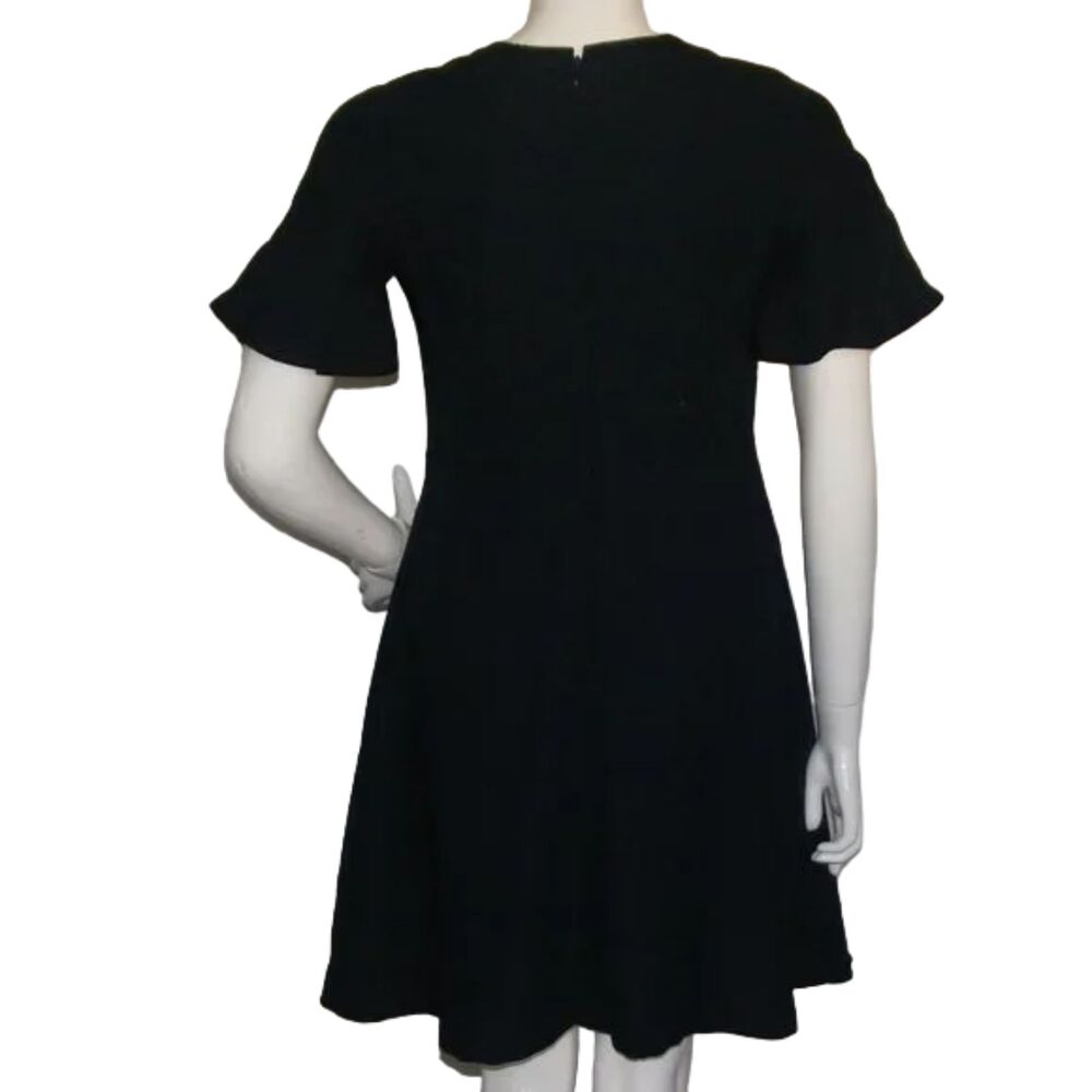 BANANA REPUBLIC Dress, 4, Navy Blue, Above knee, Fluttery Short sleeve, V-neck - Picture 9 of 13
